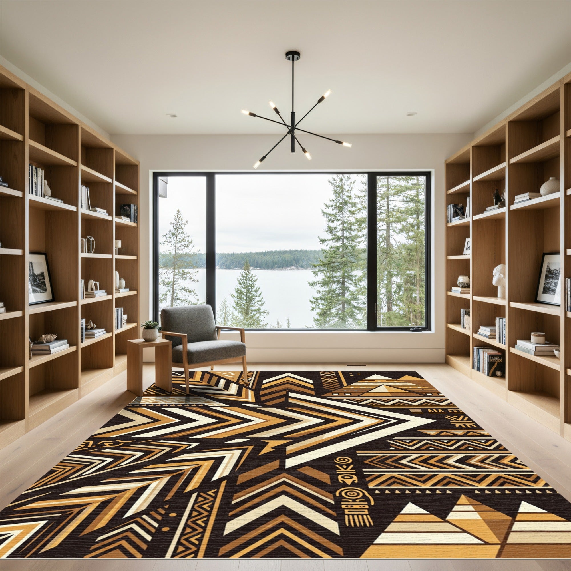 Geometric Tribal Arrow Stripes Rug