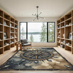 Celestial Ship Wheel Constellation Rug
