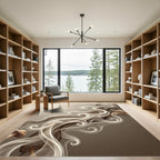 Mushroom Incense Swirl Organic Rug