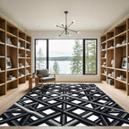 Monochromatic Metallic Intersecting Lattice Grid Rug