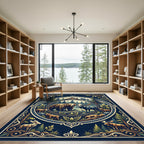 Rustic Wildlife Forest Medallion Art Rug