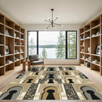 Architectural Keyhole Arch Pattern Rug