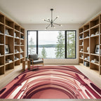 Crimson Pink Gothic Archway Rug