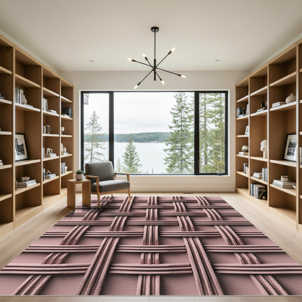 Rose Gold Woven Texture Rug