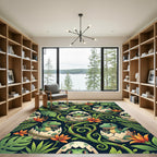 Cute Baby Dinosaur Tropical Jungle Rug