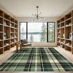 Forest Green Classic Tartan Plaid Rug