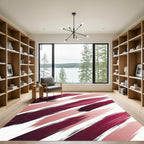 Crimson Pink Rose Strokes Rug