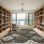 Antique Golden Quatrefoil Medallion Rug