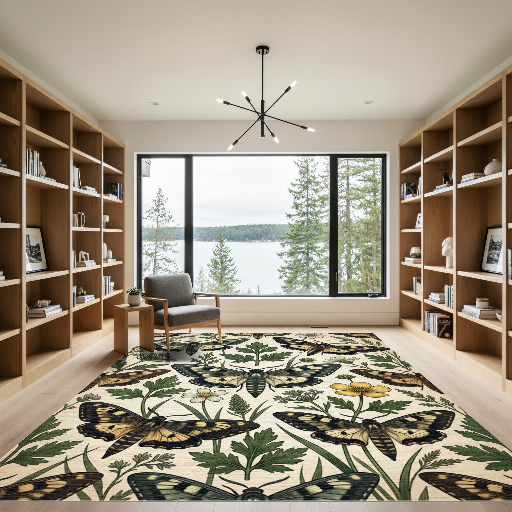 Botanical Moths and Wildflower Meadow Rug