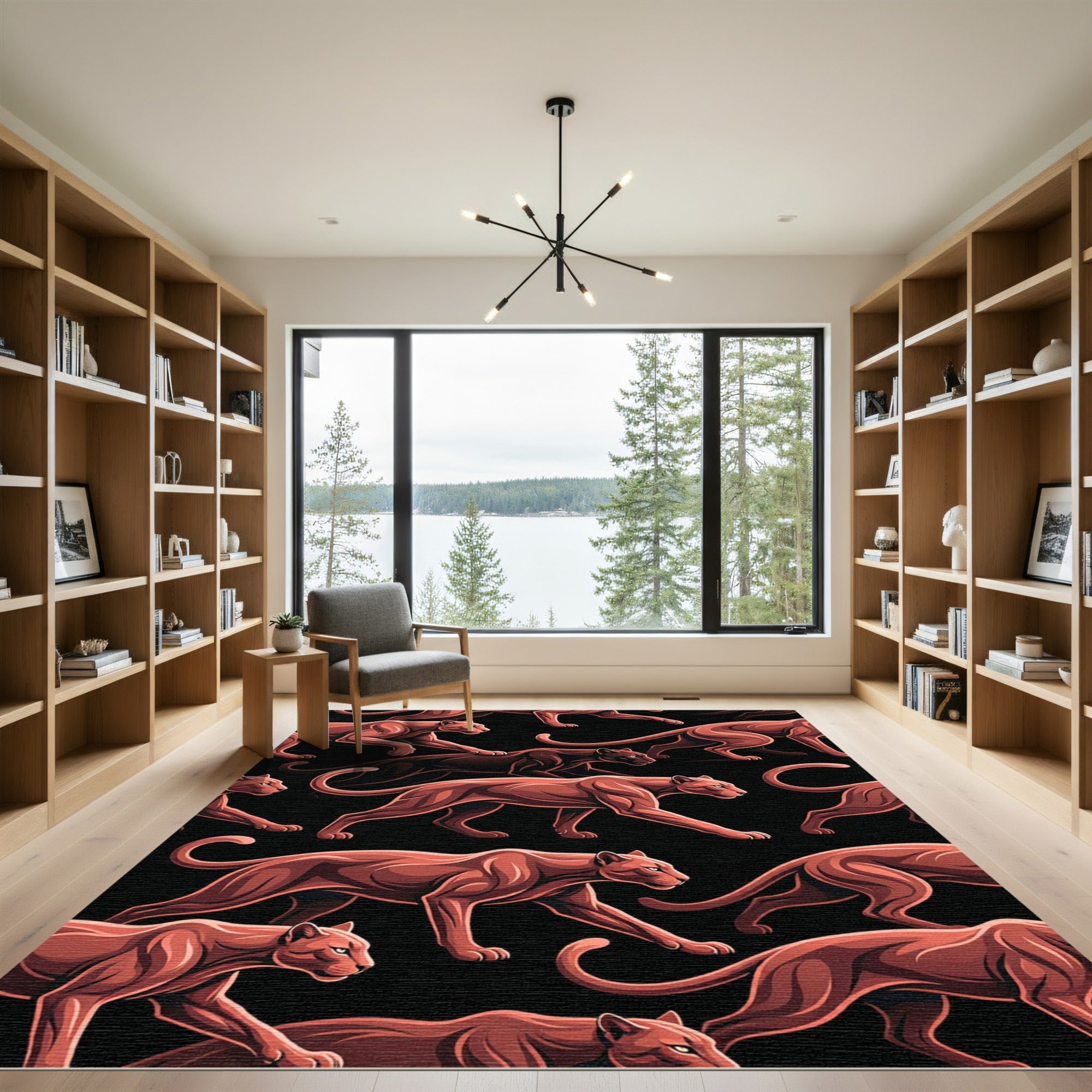 Terracotta Panthers Dynamic Movement Rug