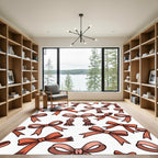 Coral Bow Pattern Repeat Image Rug