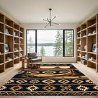 Southwestern Desert Landscape Geometric Rug