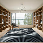 Modern Monochrome Cloud Crest Texture Rug