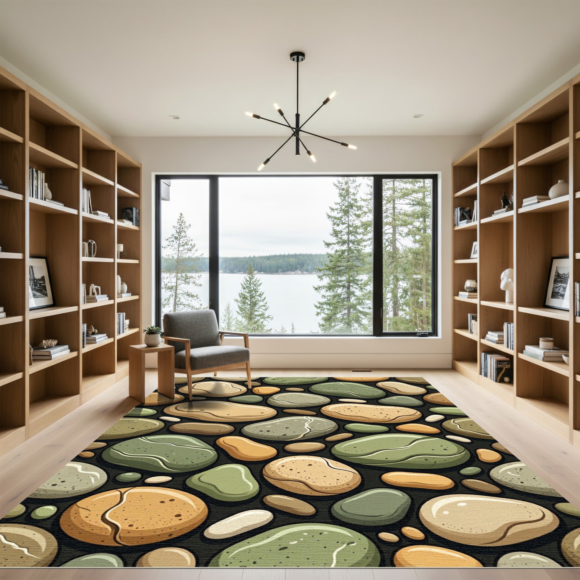 Smooth Stone Assemblage Earth Tones Rug