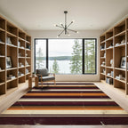 Vintage Earth Tone Striped Rug