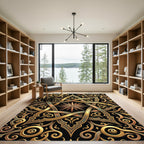 Gilded Celestial Star Ornate Filigree Rug