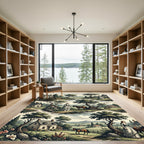 Pastoral Countryside Woman With Horse Scene Rug
