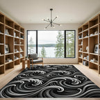 Monochromatic Dynamic Swirl Wave Rug
