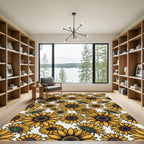 Golden Yellow Sunflower Bounty Rug