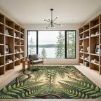 Botanical Sage Wisteria Fern Hanging Vine Rug