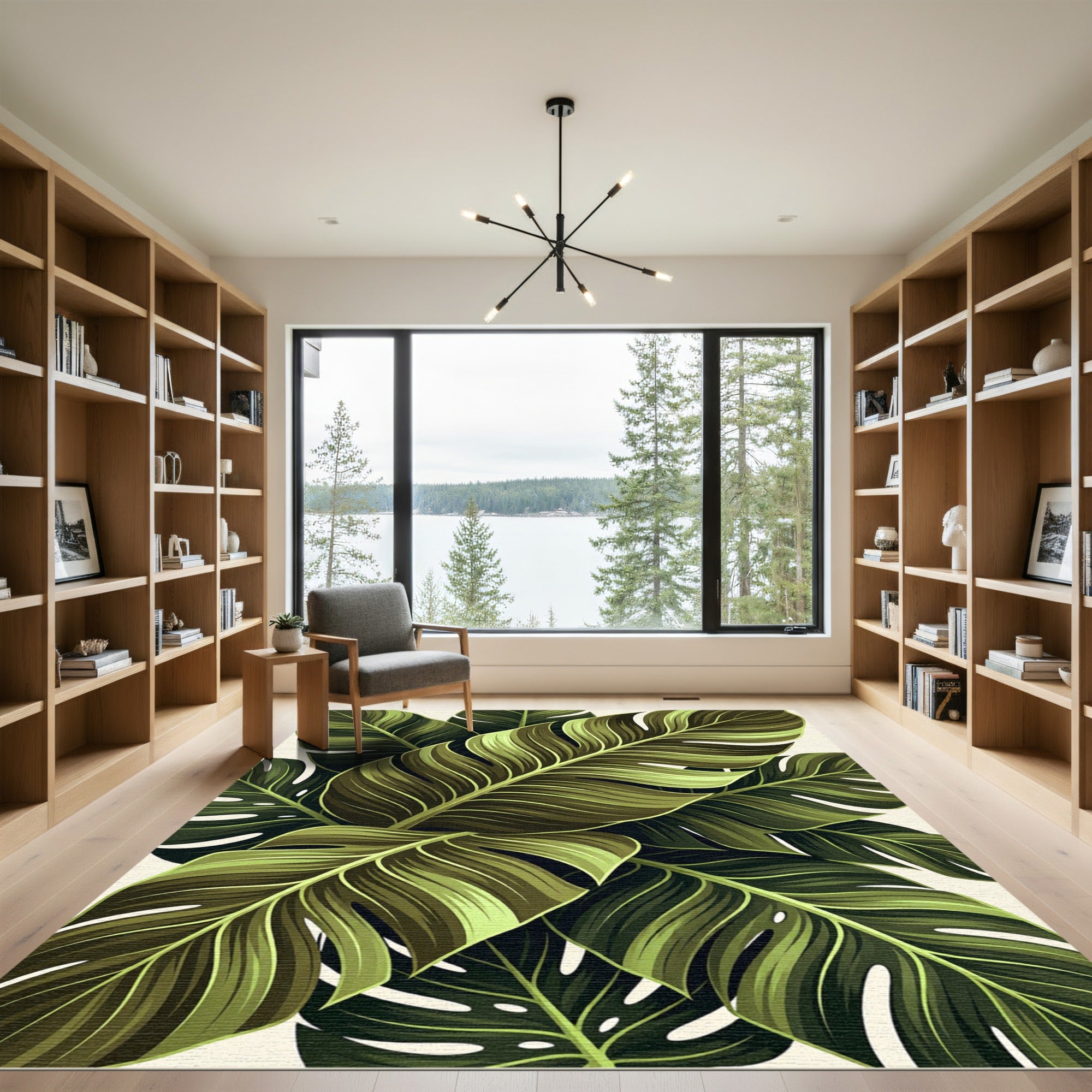 Verdant Leafy Paradise Texture Rug