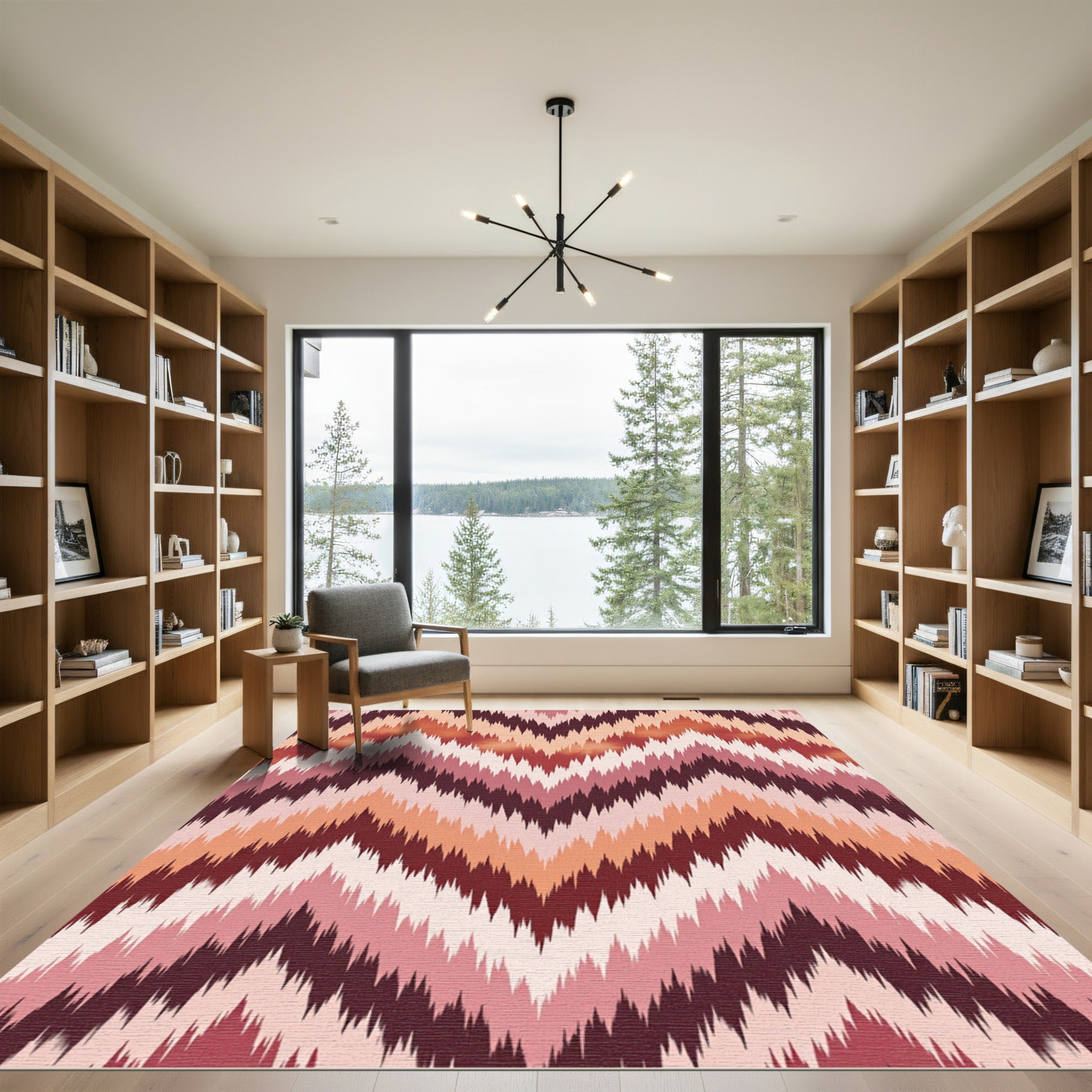 Earthy Zigzag Strokes Rug