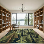 Verdant Forest Trees Composition Rug