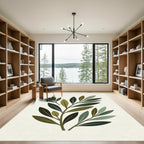Olive Branch Botanical Composition Rug
