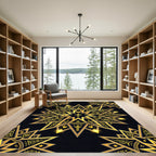 Gilded Celestial Cross Star Medallion Rug