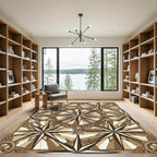 Antique Compass Rose Starburst Rug
