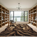 Twisted Ancient Woodland Bark Texture Rug
