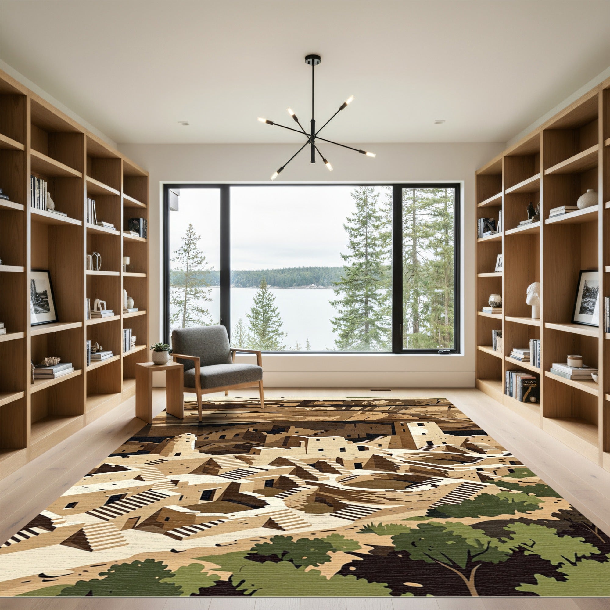Earthy Canyon Cliff Dwelling Medley Rug