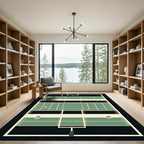 Athletic Green Field Gridiron Area Rug