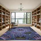 Celestial Violet Royal Crown Constellation Rug