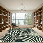 Bold Zebra Stripe Animals Meadow Rug