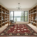 Burgundy Rose Botanical Garden Rug