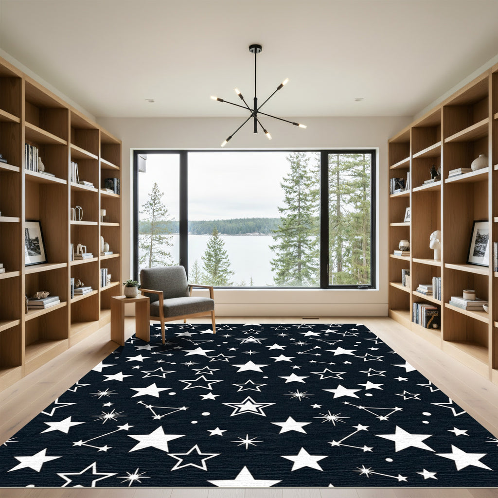 Midnight Stars Constellation Celestial Collection Rug