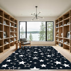Midnight Stars Constellation Celestial Collection Rug