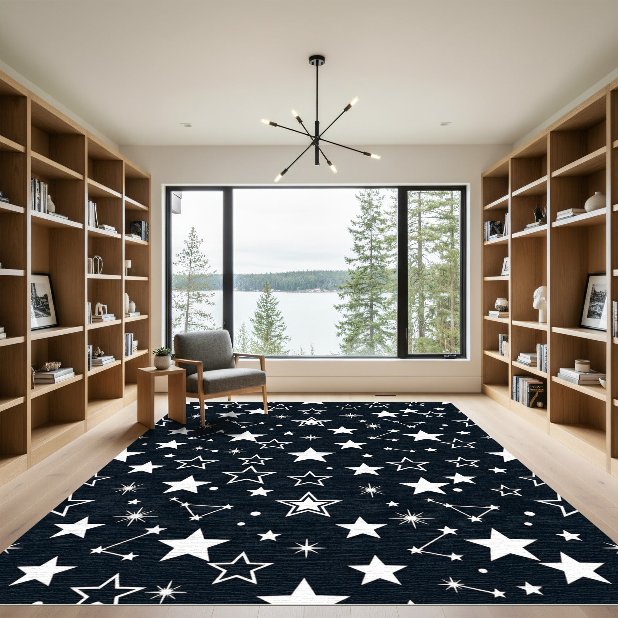 Midnight Stars Constellation Celestial Collection Rug