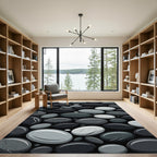 Monochrome Smooth River Stone Rug