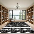 Black Braided Rope Collection Rug