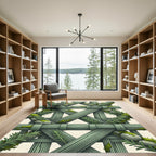 Green Woven Lattice Rosemary Rocks Rug