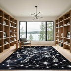 Celestial Goat Constellation Starry Night Rug