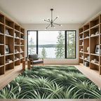 Lush Emerald Grass Field Meadow Rug