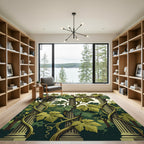 Classical Grecian Column Grape Vine Trellis Rug