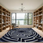 Monochromatic Circular Labyrinth Vortex Rug