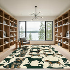 Charming Hand Drawn Dog Breed Illustration Rug