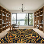 Golden Pomegranate Paisley Vines Rug
