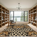 Golden Cheetah Spots Repeating Portrait Rug