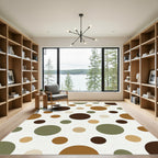 Earthy Tones Polka Dot Scatter Rug